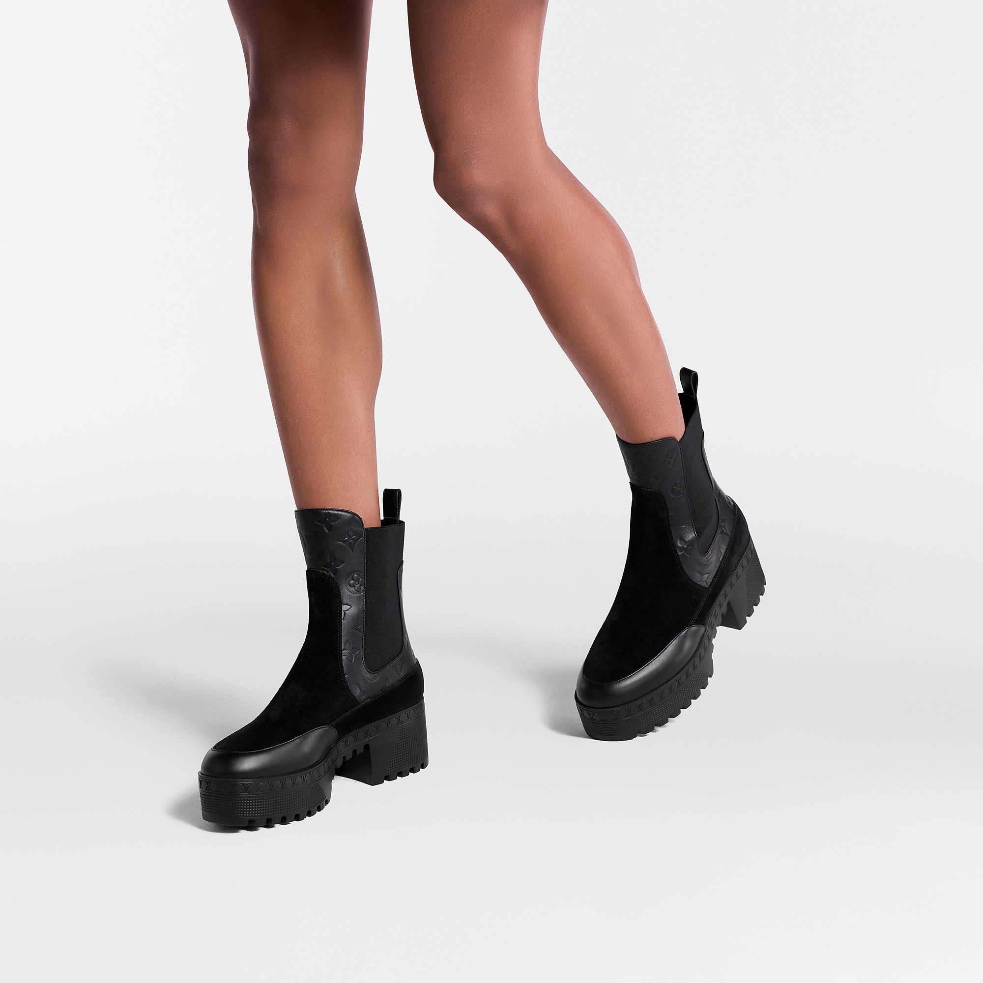 Shop LOUIS VUITTON Laureate Platform Chelsea Boot at Beverly